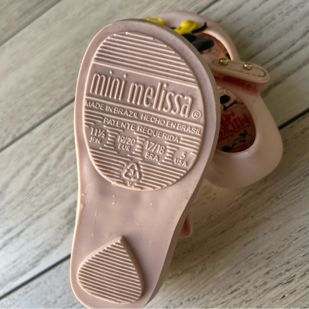 Mini Melissa Pink Kids Dress Shoes with Mickey & Minnie